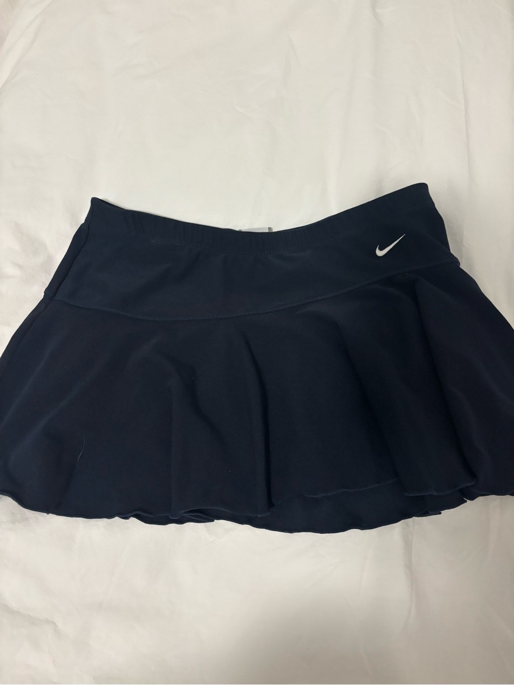 Nike Women's Navy Blue Skater Tennis Skirt with Swoosh
